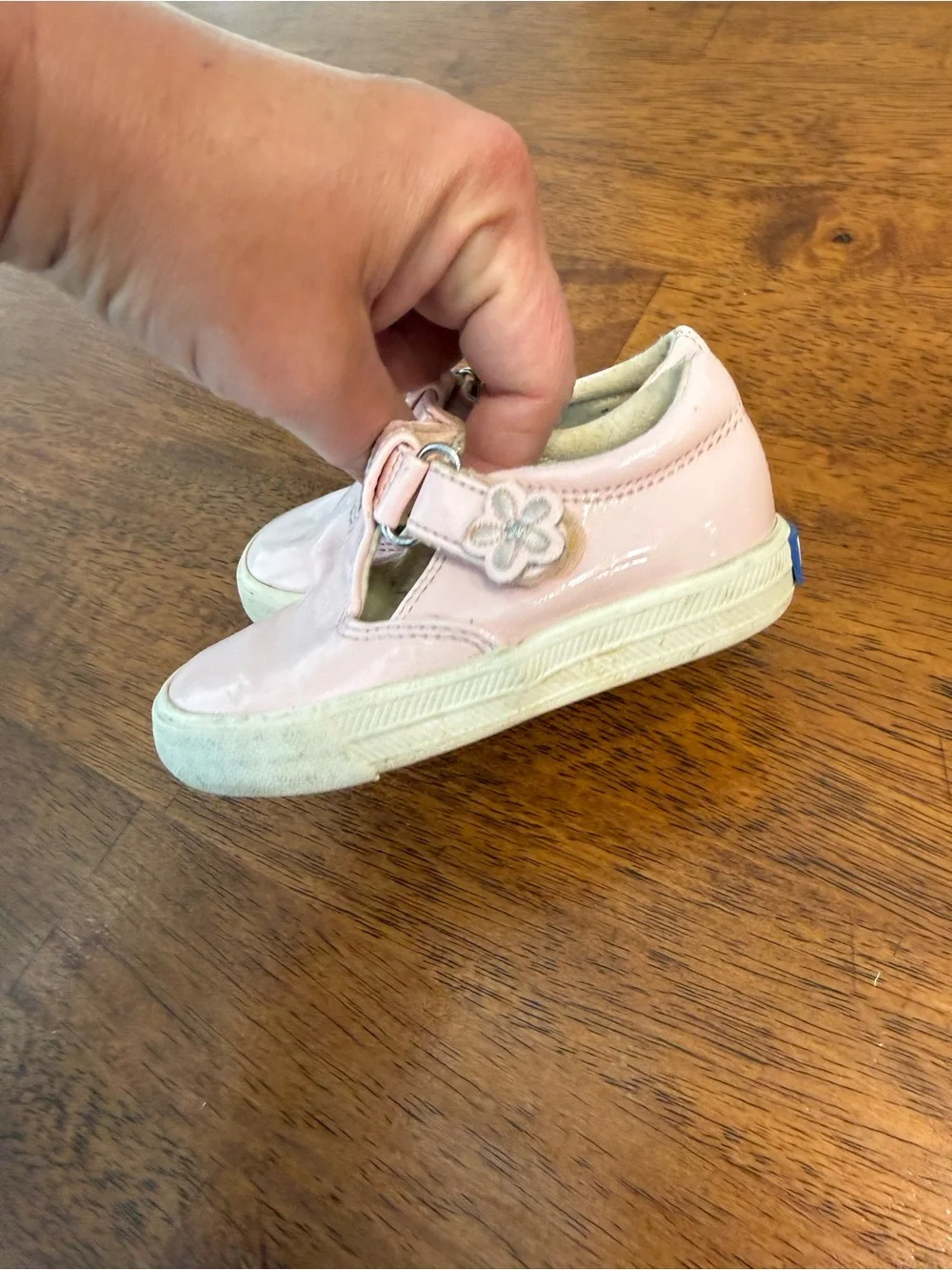 Keds Daphne Girls T-Strap Mary Jane Pink Patent Leather Sneakers Toddler Kid 5